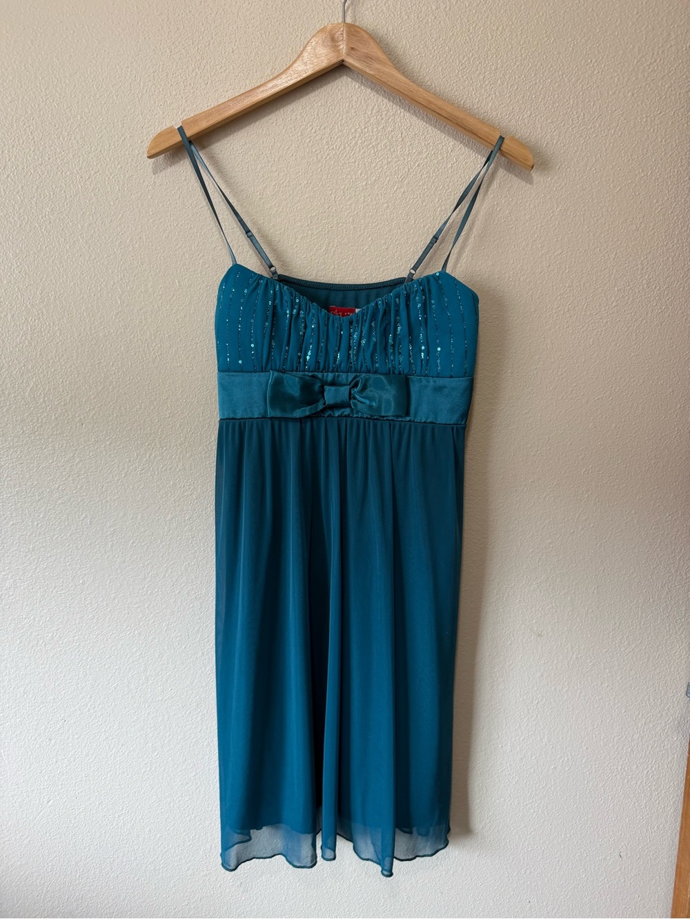 Ruby Rox Teal Sequin Dress